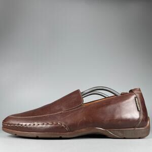 Mephisto Edlef Men's Size 10 Brown Leather Slip-On Casual Driving Shoes Loafers